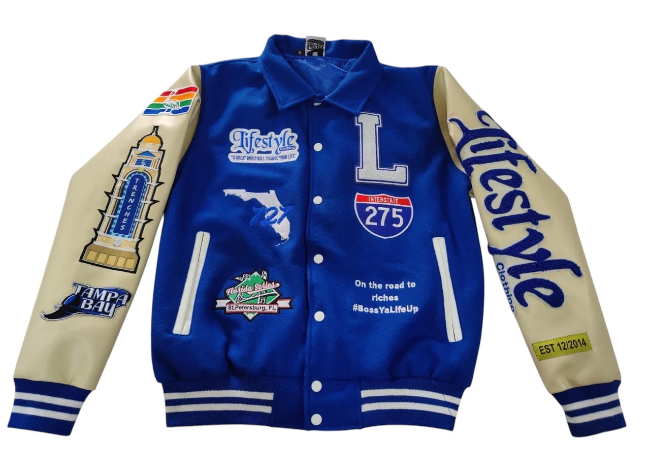 Royal Blue Men's Lifestyle Letterman