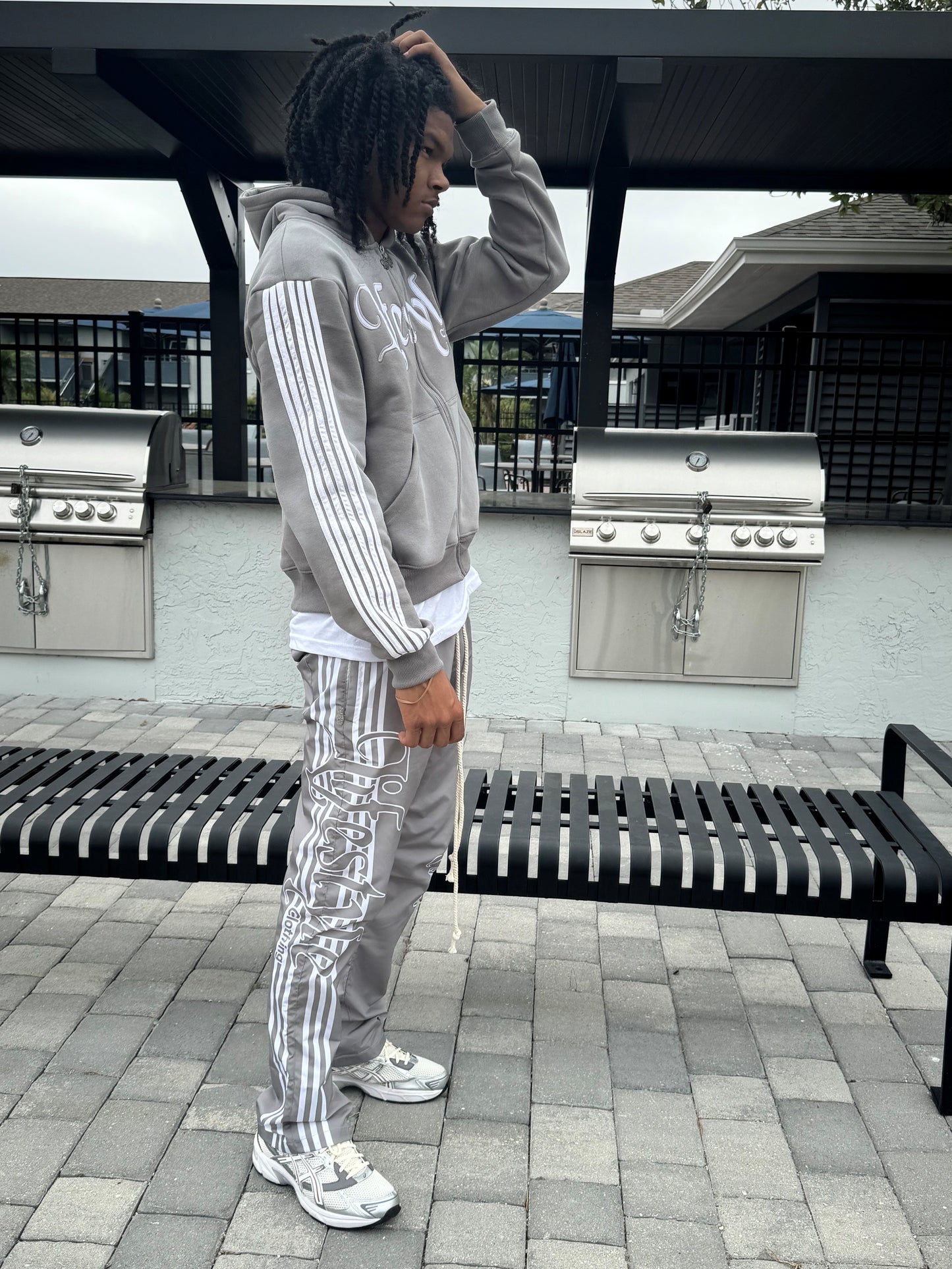 Cool Grey Stripe Set