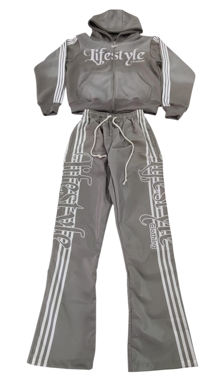 Cool Grey Stripe Set