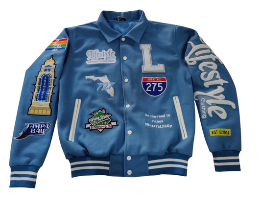 Baby Blue Men's Lifestyle Letterman