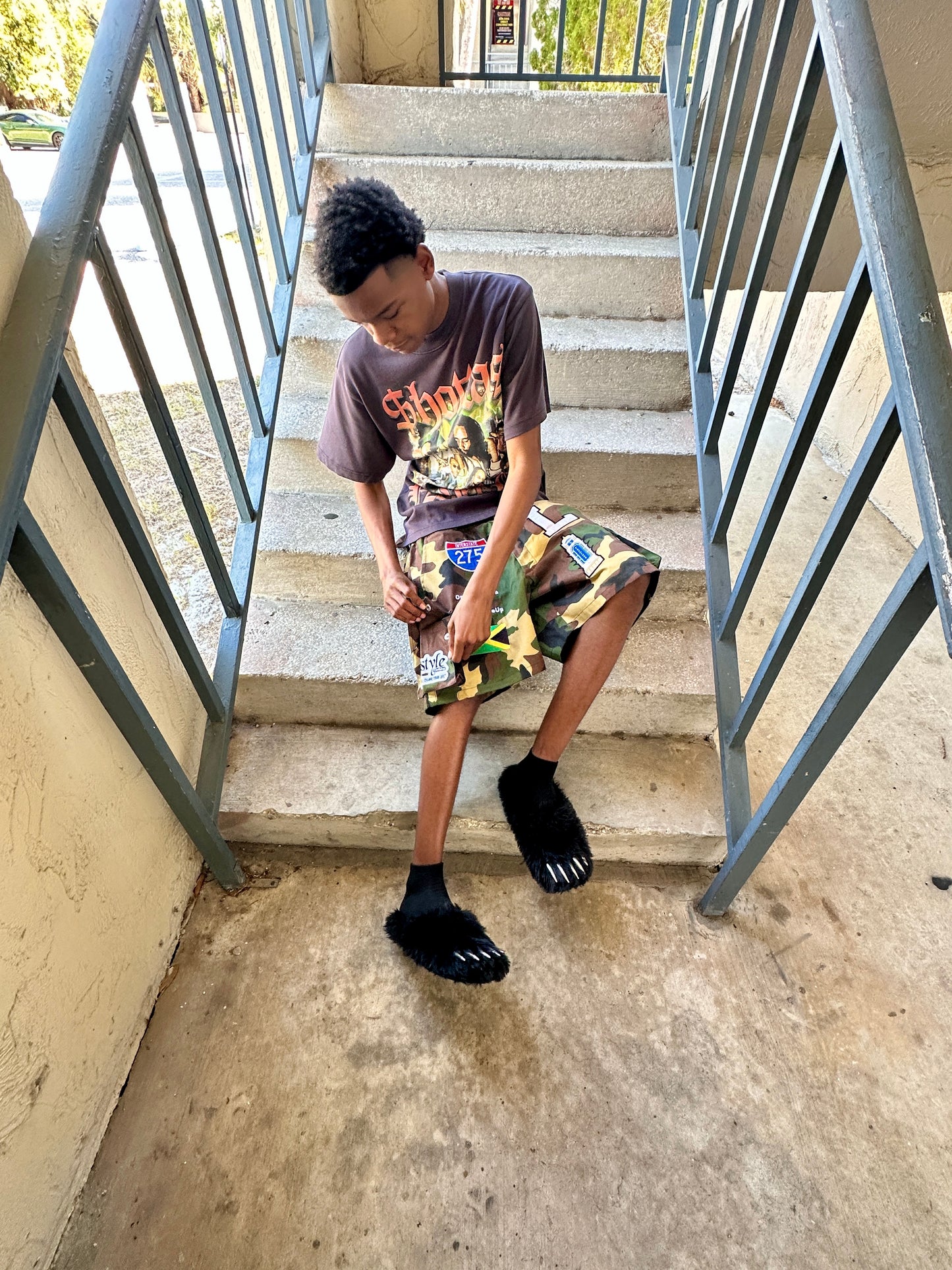 Patchwork Camo Cargos