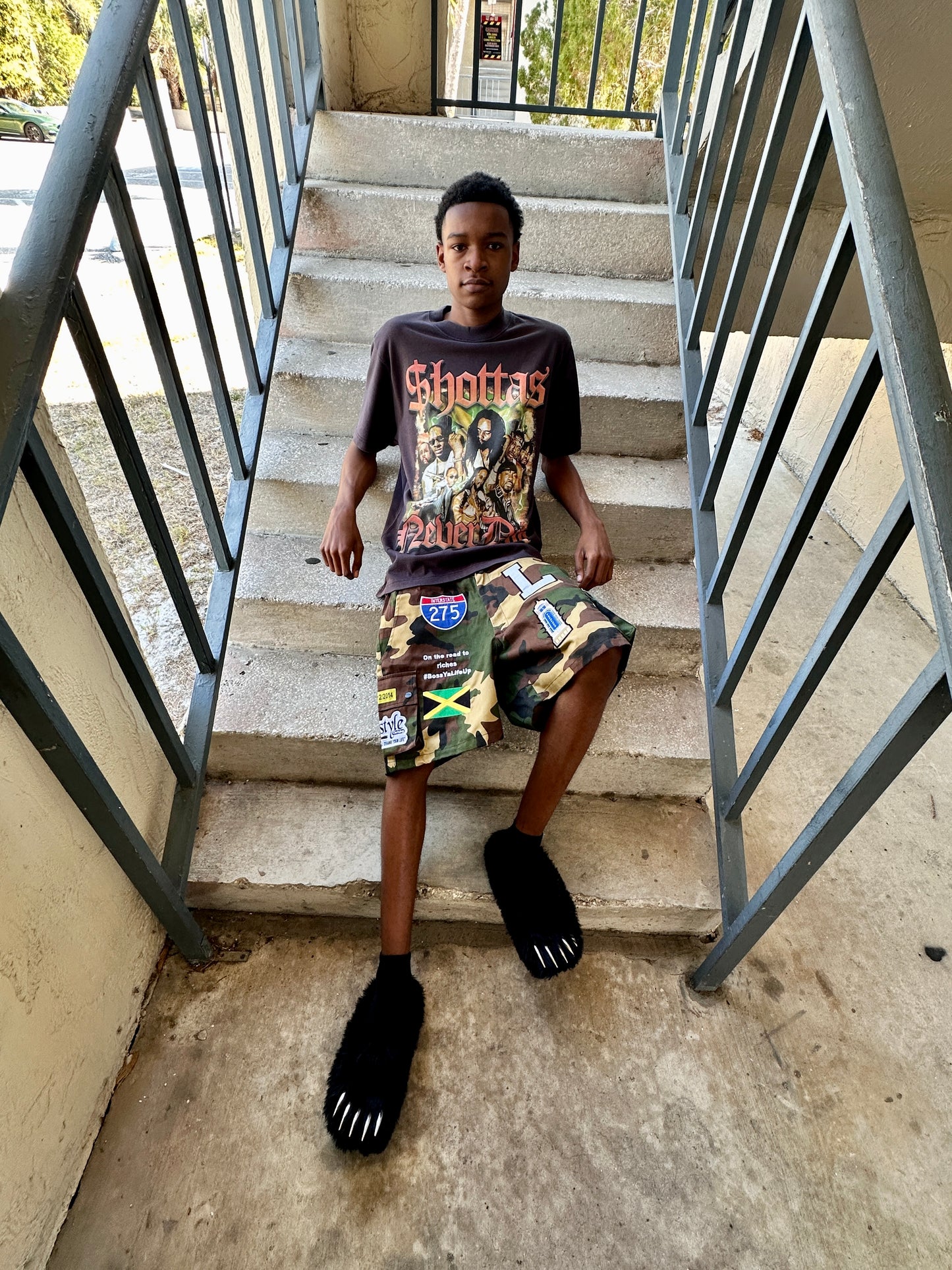 Patchwork Camo Cargos